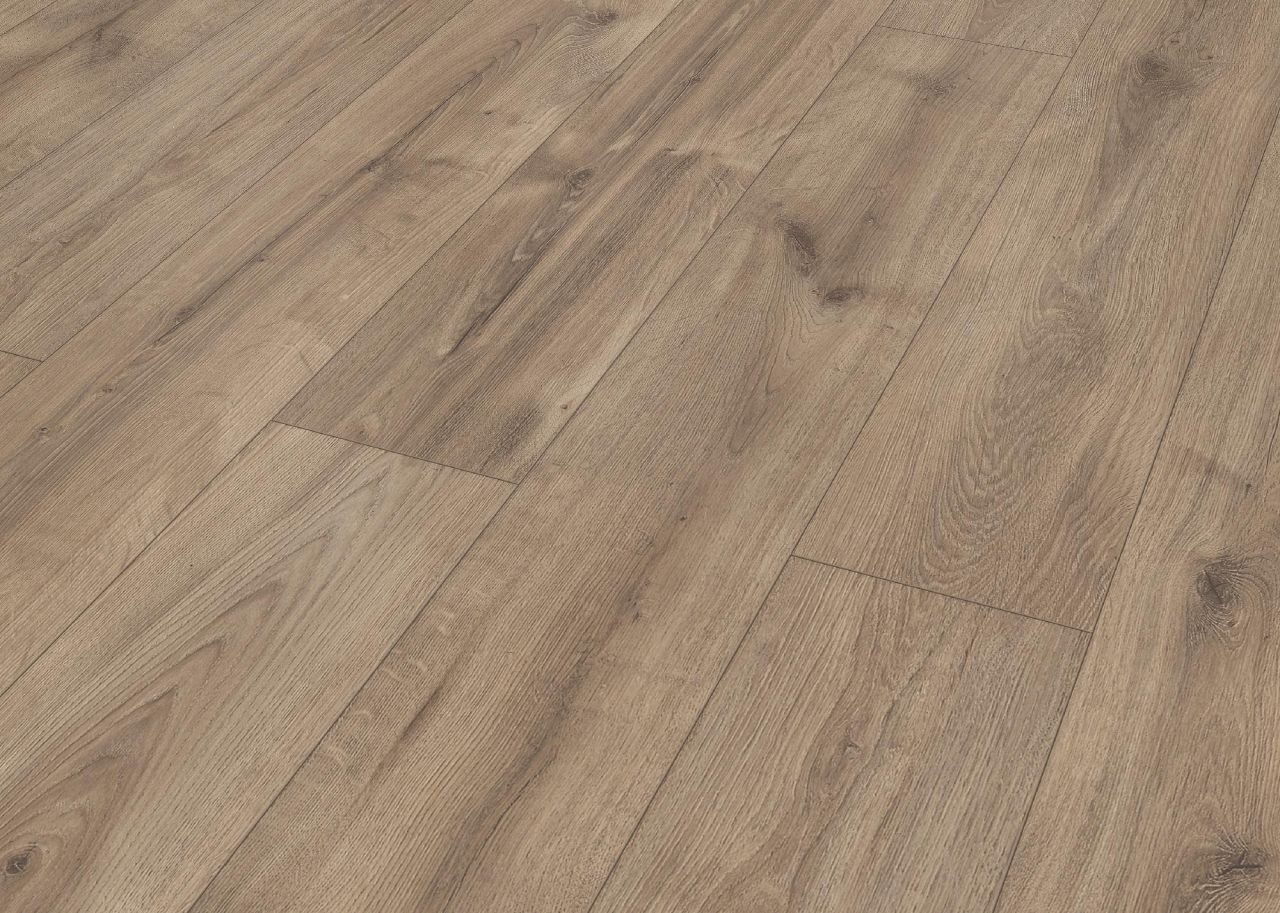 Timefloor | 2,22 m² | rustic greige 8 mm Laminatboden Skyline Trend Harmony Oak Landhausdiele, matt strukturiert, Nutzungsklasse 23 32, Klick, wasserresistent, fuer Fussbodenheizung L4011499