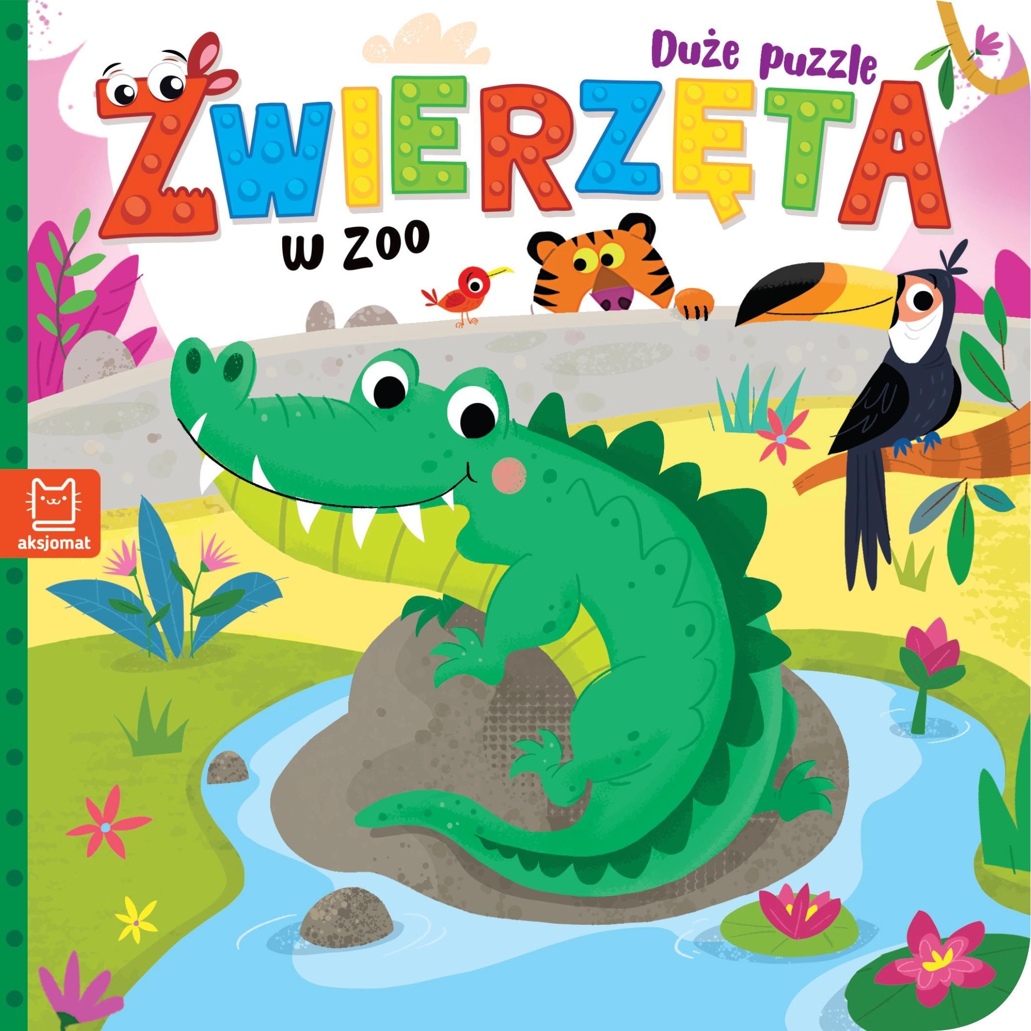 Aksjomat Zoo Tiere Große Puzzle für Kinderbuch-Liebhaber