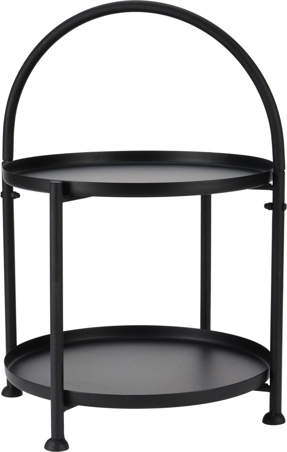 Spetebo Metall Beistelltisch mit Rundbogen - ca. 45 x Ø 34 cm / schwarz