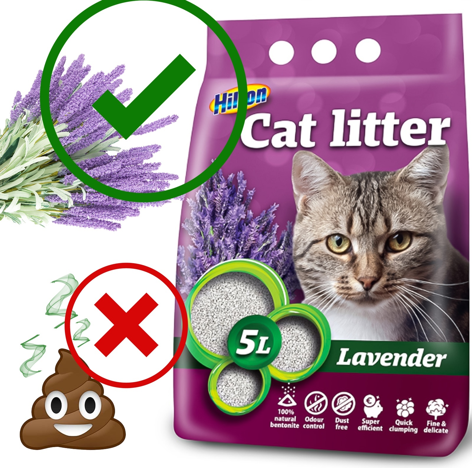 Hilton Cat Litter Lavender levandulové Kaufland.cz