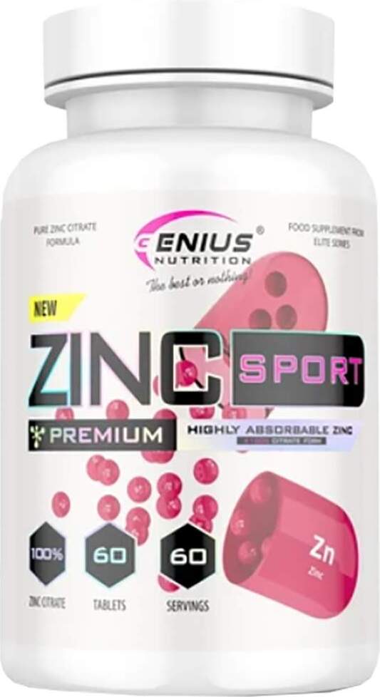 Genius Nutrition Zinc Sport (60 Tabs) Unflavoured - Vitamine, Mineralien & Gesundheit - Mineralien ?5