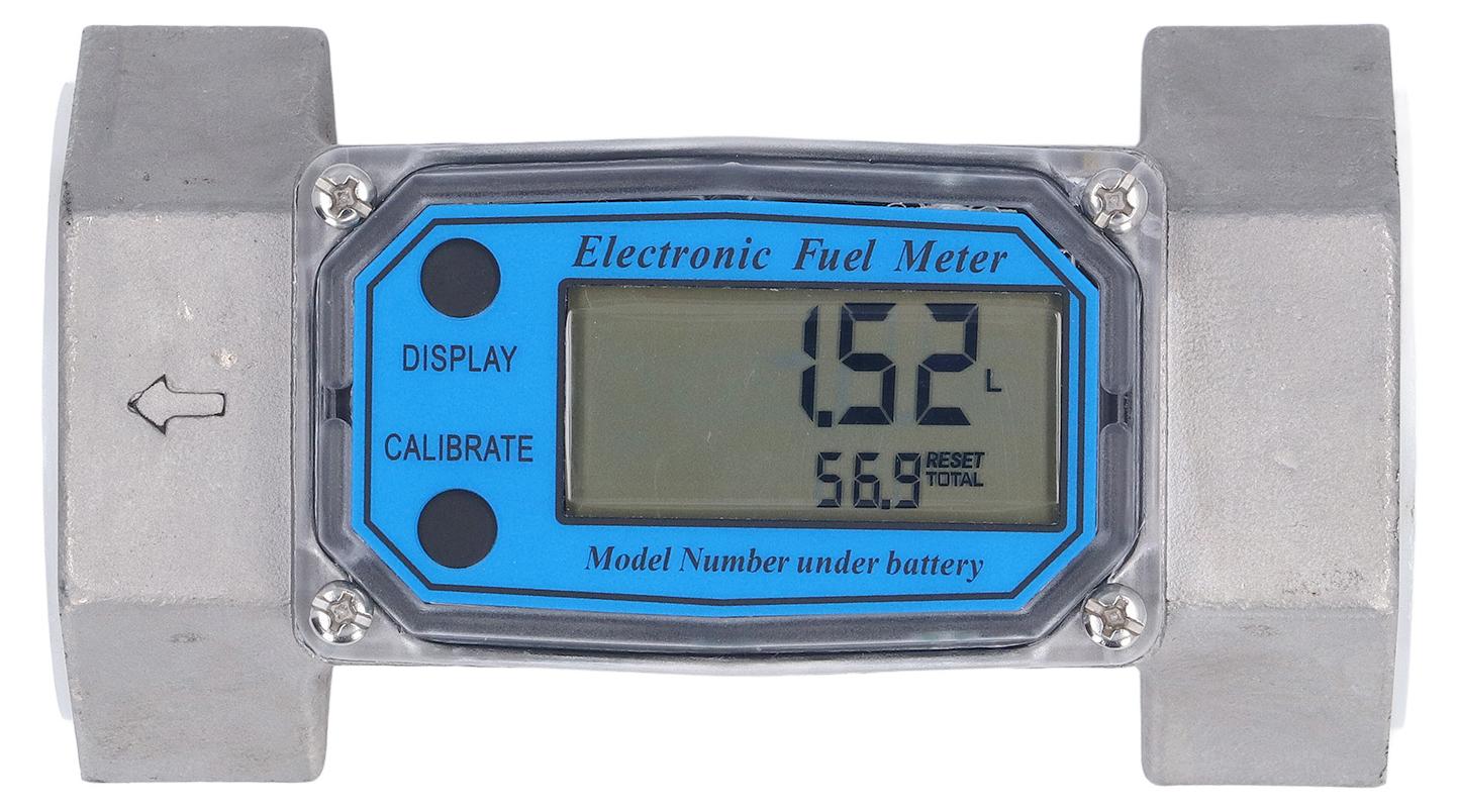 Gistuch Turbinen-Durchflussmesser, digital, elektronisch, für Wasser, Kraftstoff, Edelstahl, 2 Zoll, 35–250 l/min