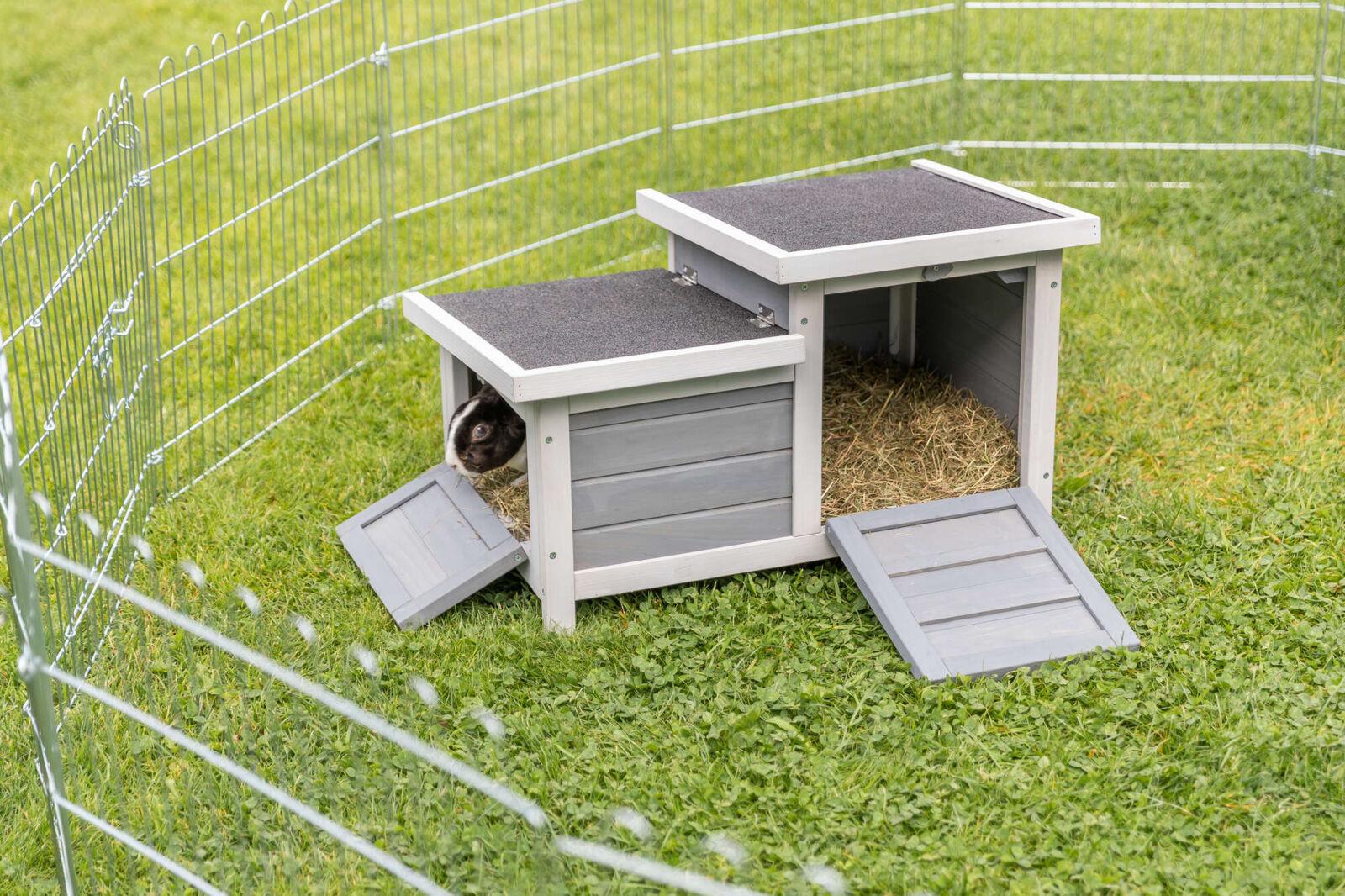 TRIXIE Kleintierhaus - grau/weiß - 70 × 43 × 45 cm 62390