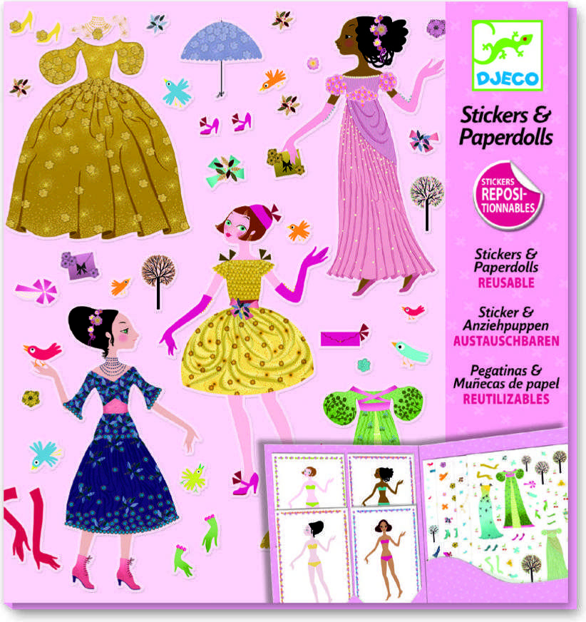 Djeco-Stickerpuppen: Papier Puppen - Durch die Jahreszeiten