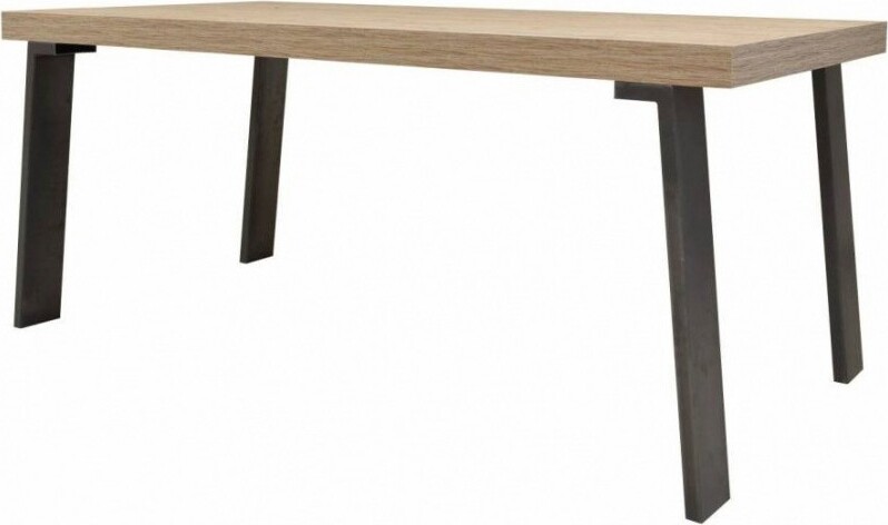 Tisch 168x88cm mit Metallbeinen, Kollektion SHOW, Farbe helles Eichenholz
