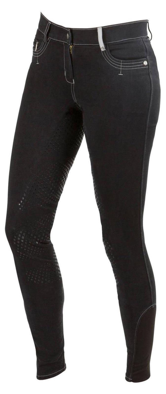 Covalliero Reithose Damen Full-Grip BasicPlus Damenreithose Vollbesatz Black 36 320455