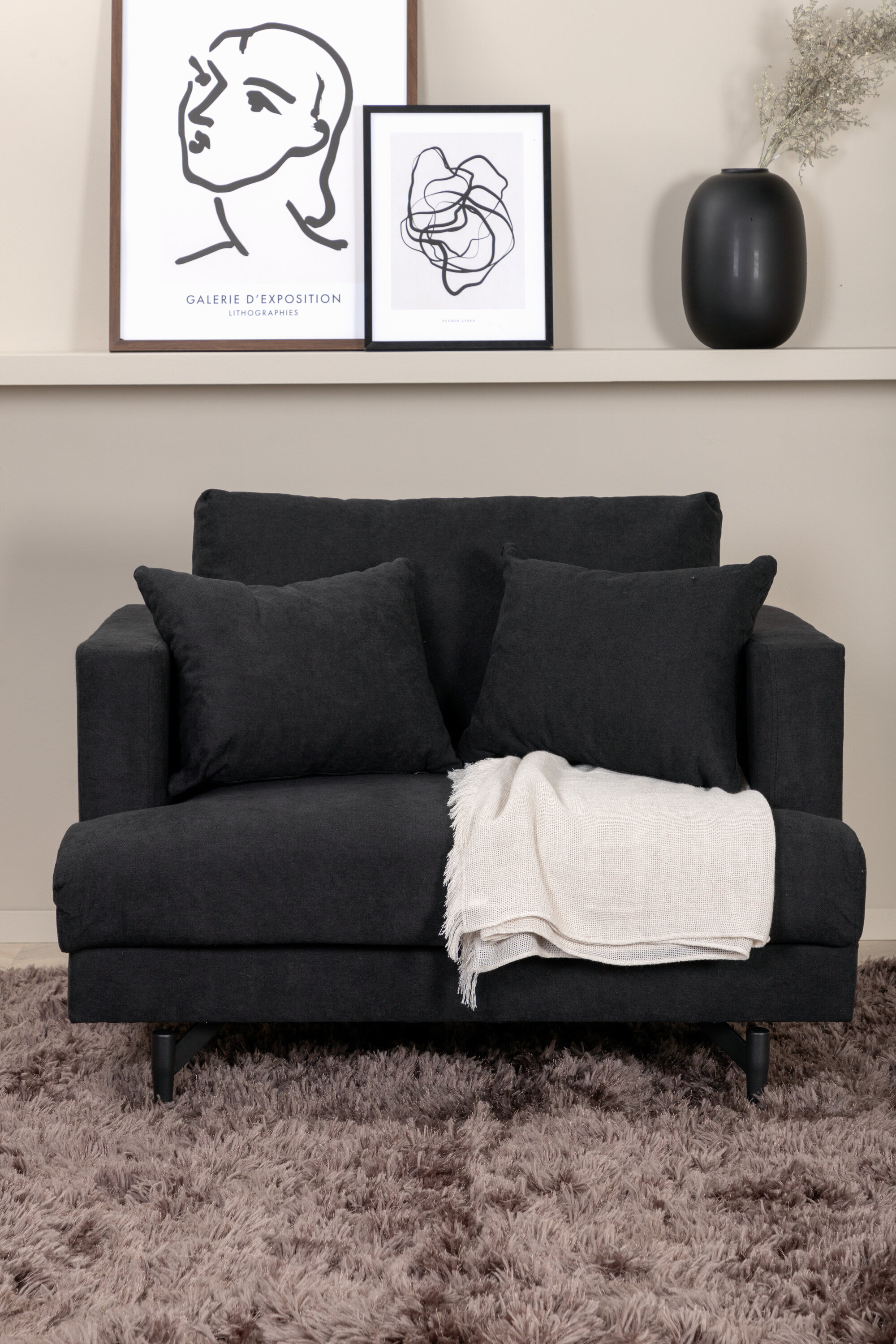 Venture Home Akzentstuhl Sofia Schwarz 15554-888