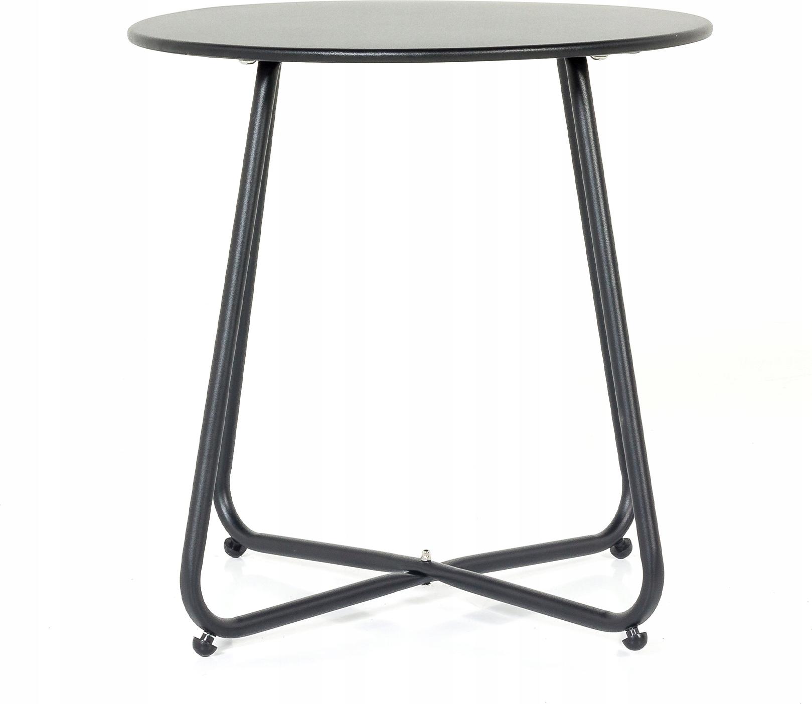 Stolik Kawowy Do Ogrodu Domu Na Taras Balkon45 X 45 Cm Metal Czarny Meven