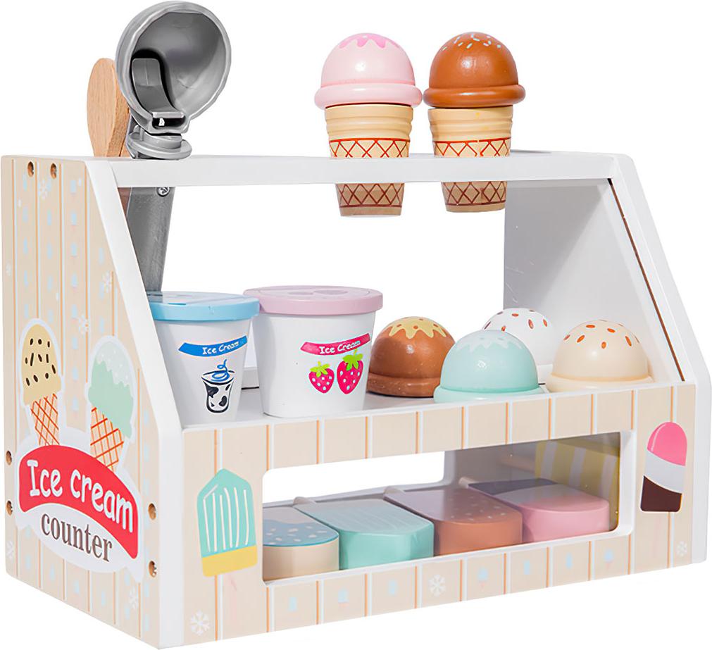 Novzep Kinder Holz Spielzeug, Rollenspiel, Eisdiele, Lernspielzeug Holzspielzeug KAUF-ALRI-BP166-016