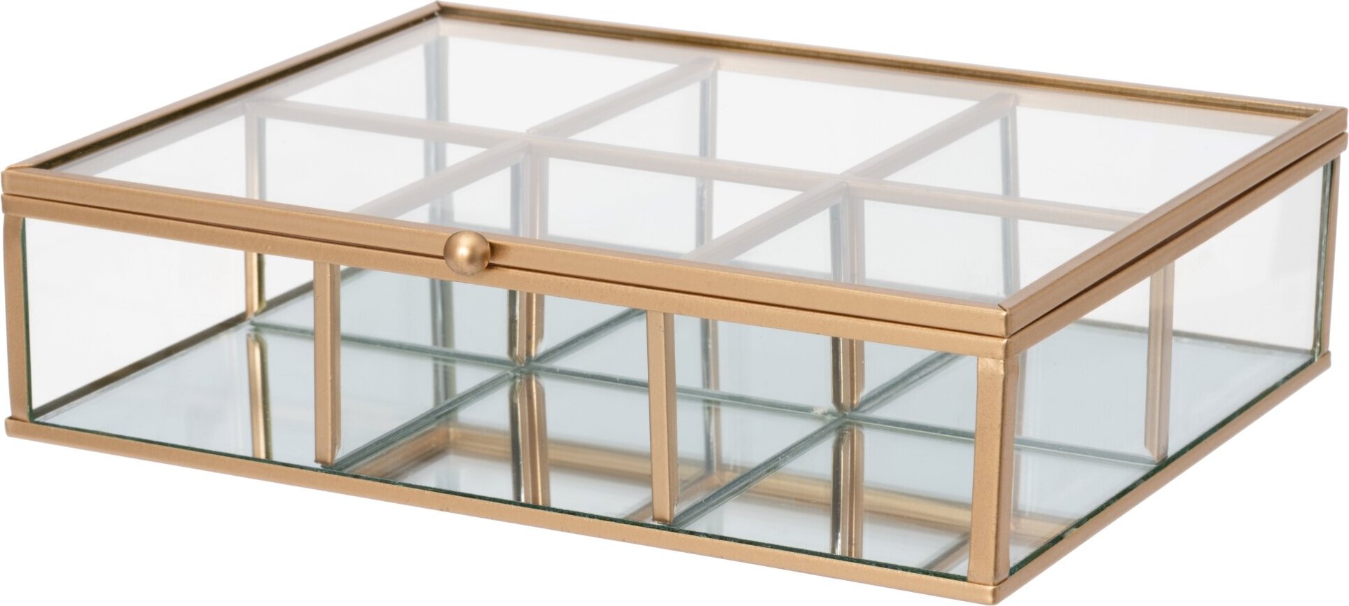 4LIVING Glasbox mit Fächern GEMMY, 20 x 16 cm