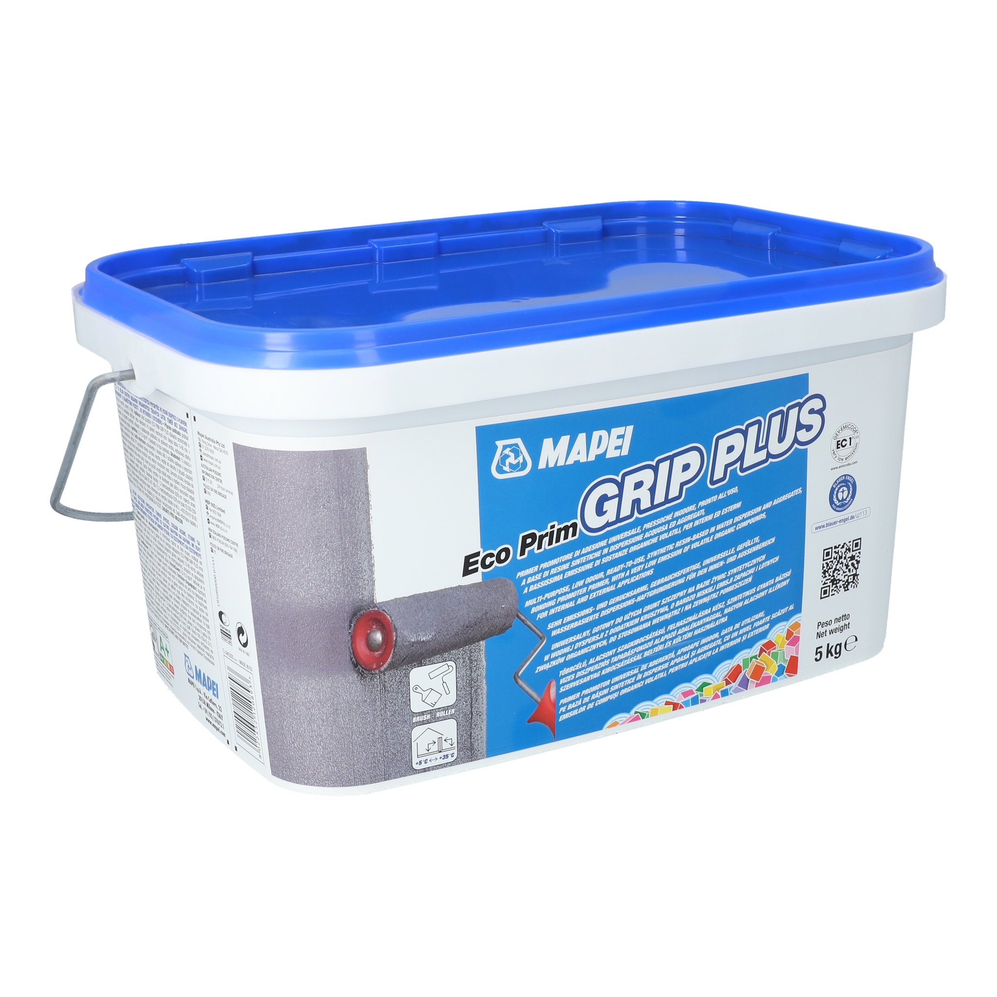 MAPEI® ECO PRIM GRIP PLUS 5 kg geruchsarme Dispersions-Grundierung Grundierung von Wand und Bodenflächen im Innenbereich