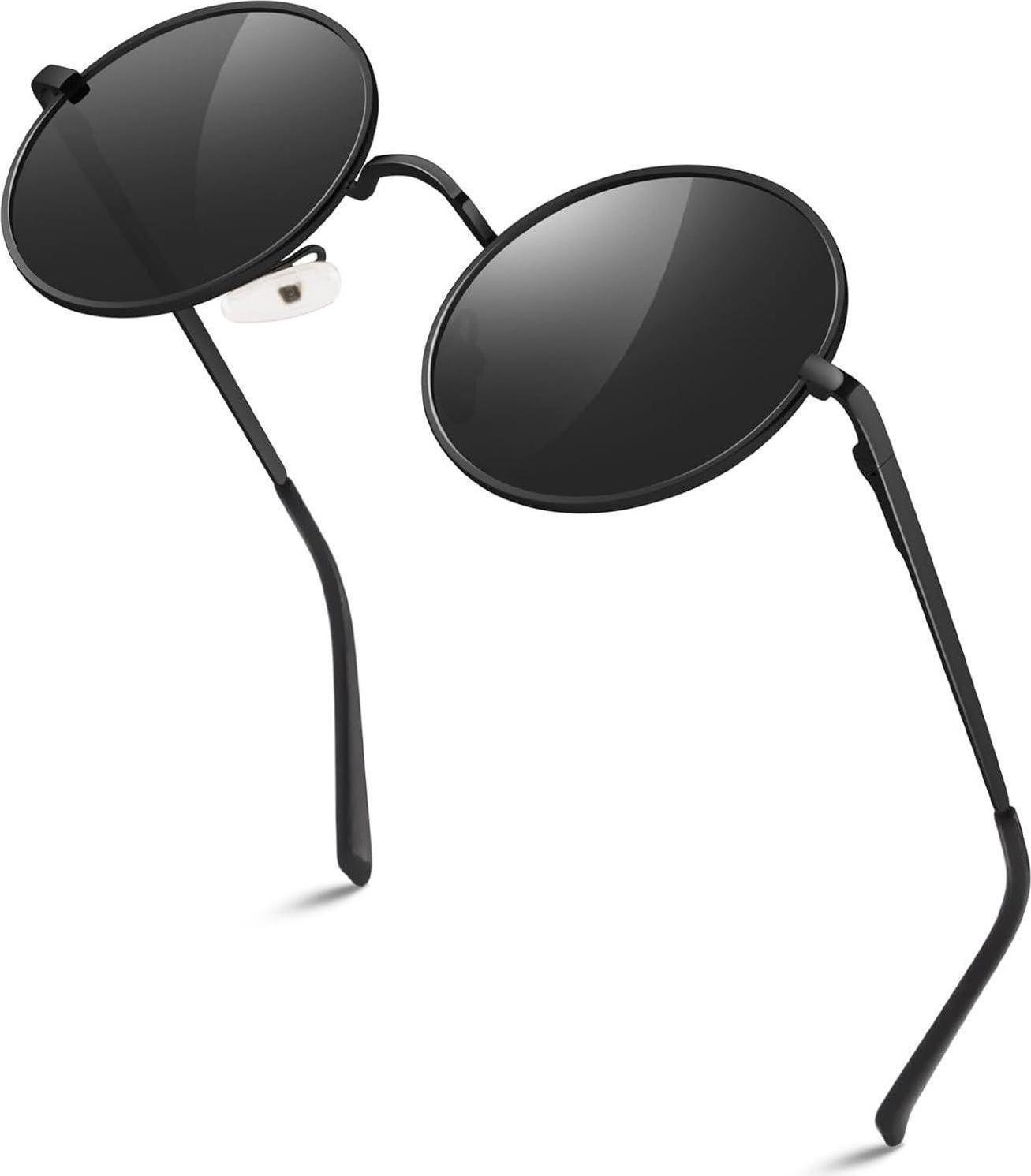 Sonstige Polarisierte Retro Sonnenbrille Herren Damen UV400 Hippie Brille 45mm Small Size