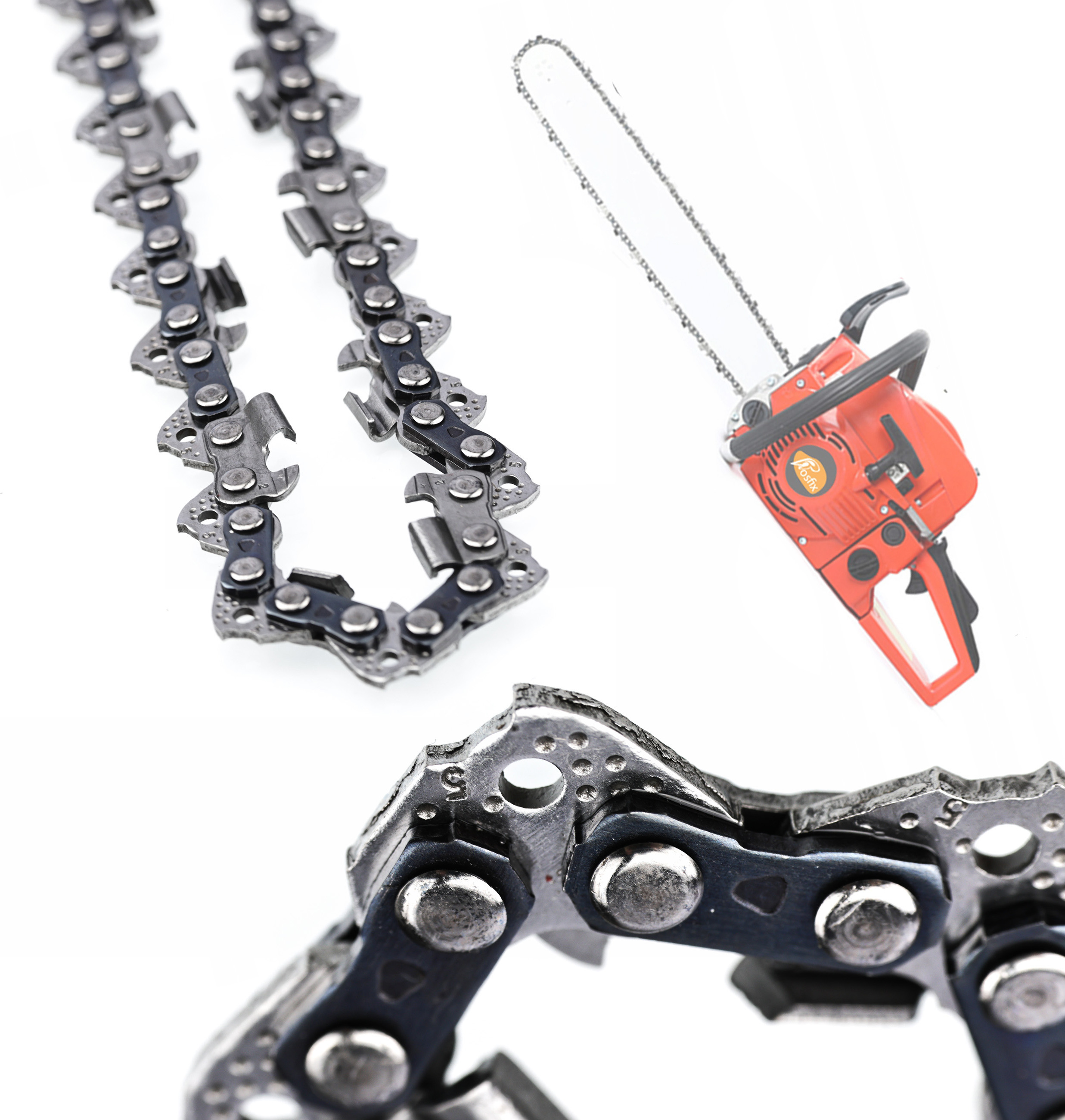 Rosfix Kettensägekette 22" – 86 Treibglieder, 0.325" Teilung, 1,5 mm Nut | 65Mn Stahl, Vibrationsreduktion, für Motorsägen