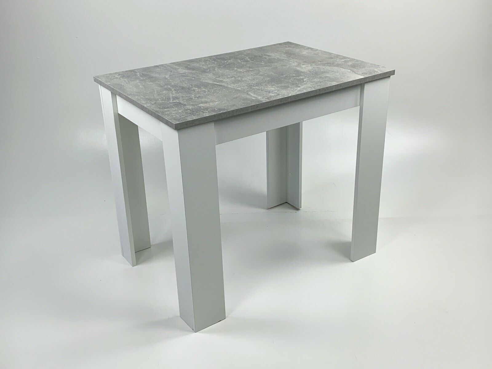 Möbel SD NEU Esstisch Lucie Beton Optik Weiß 86 x 60 Modern Landhaus NEU 20220235