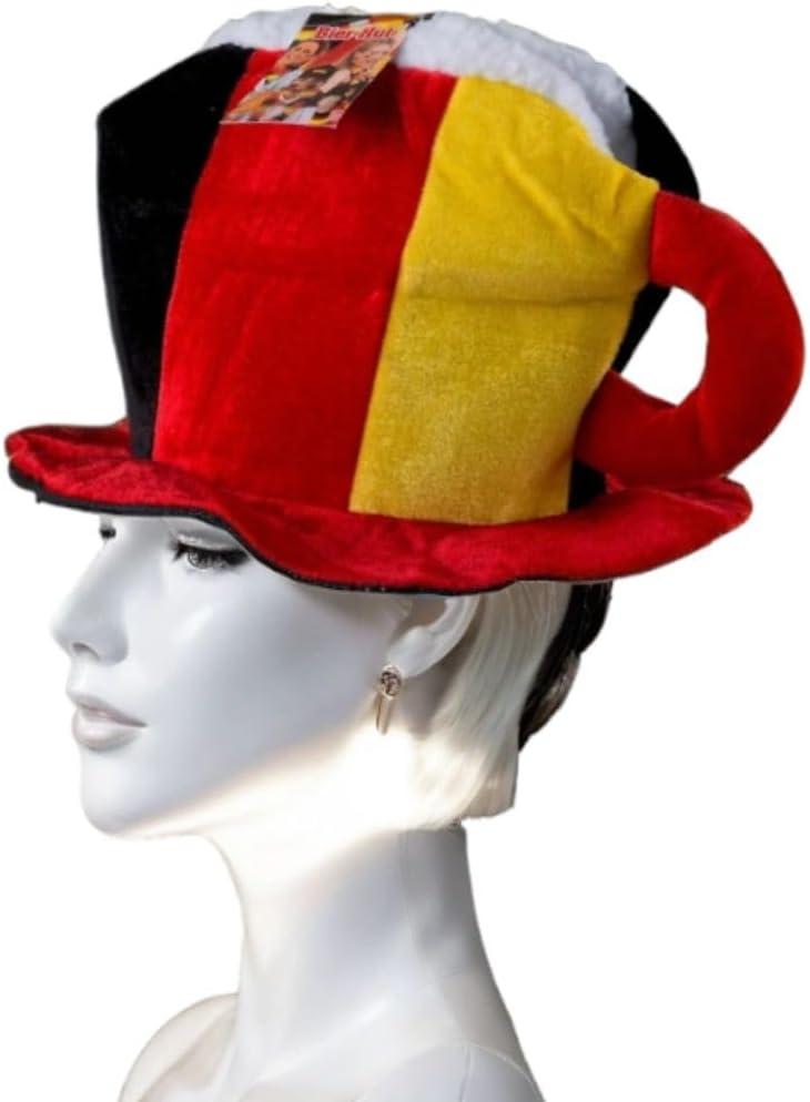 JUNG Fahne Bier Hut Deutschland Fussball EM 2024 Fan, Europameisterschaft (Fahne, Flagge, Fan Artikel, Mützen, Auto, Europameisterschaft)
