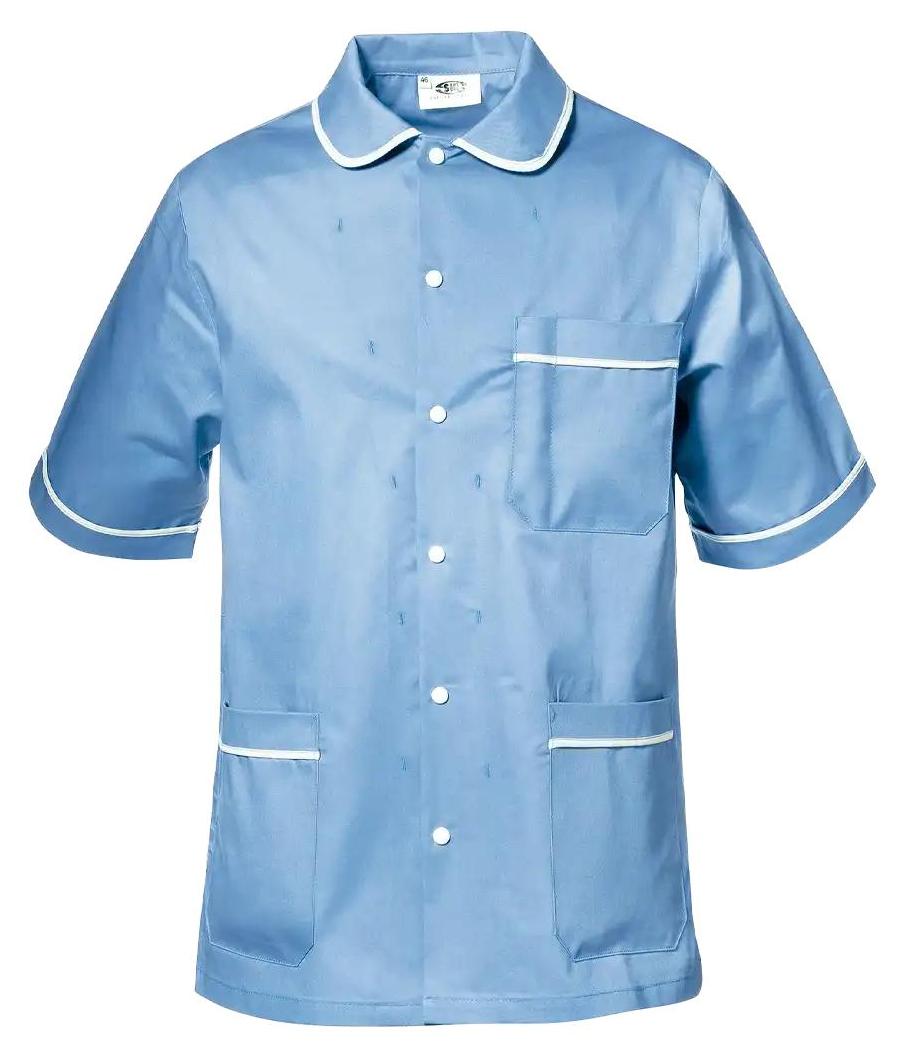 SIR Safety System Sir Safety Nicoletta Damen-Arbeitskittel aus 100% Gabardine-Baumwolle blau, XXS, Kornblumenblau MC2760N842