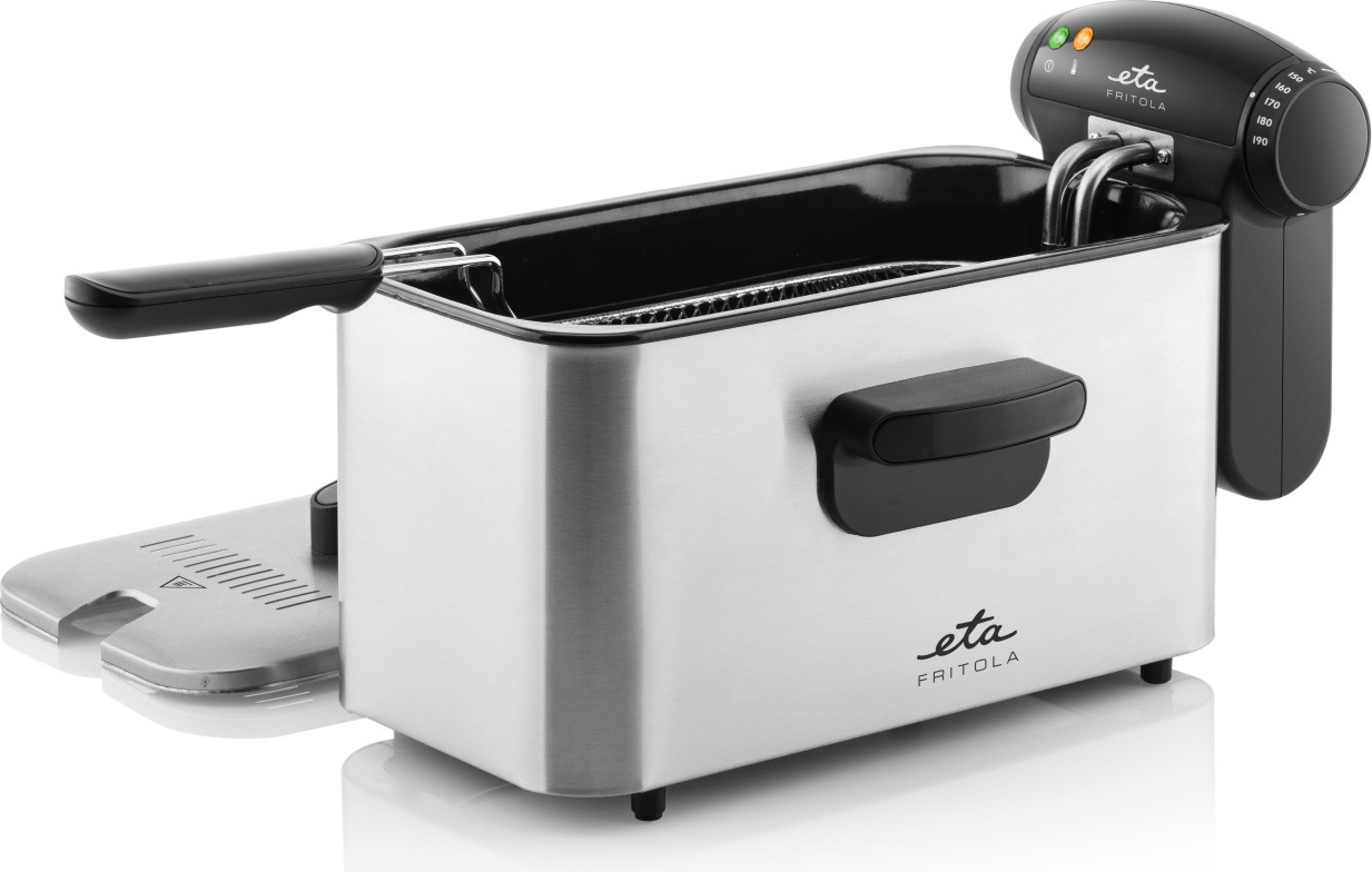 Eta Fritola, fritéza, 3 L, 150 °C, 190 °C, Samostarný, Čierna, Nerezová oceľ