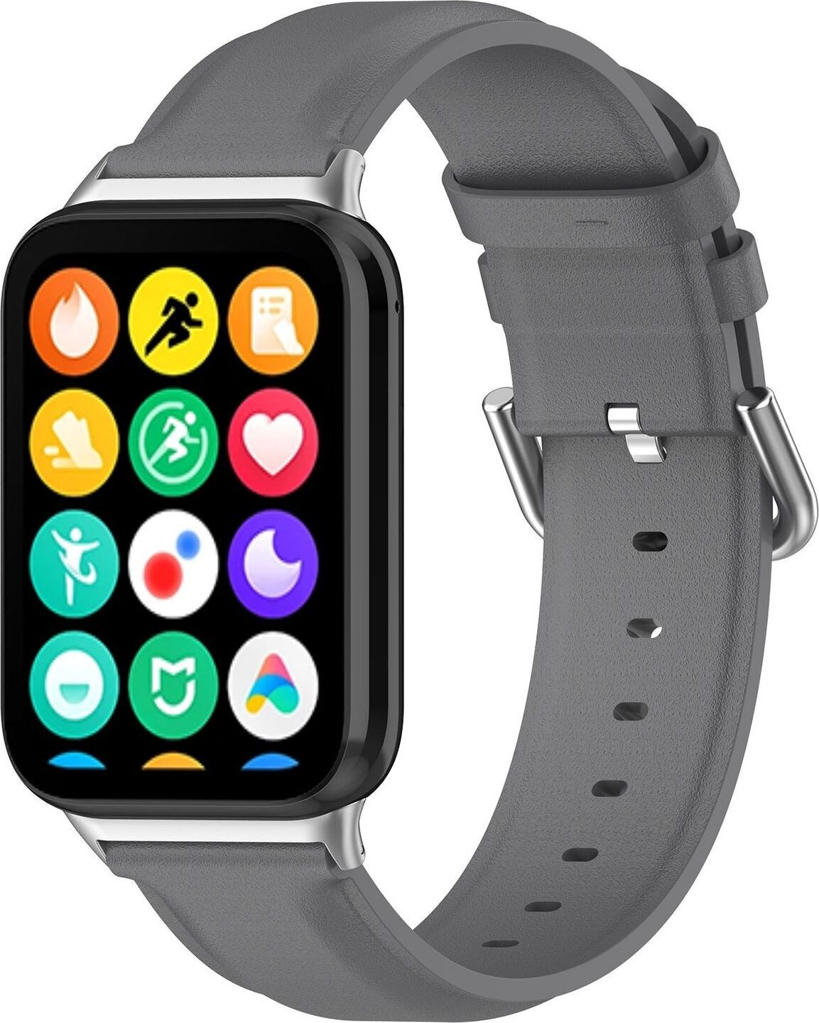 Pre Xiaomi Mi Band 8 Pro / Redmi Watch 4 Art - kožený remienok Grey