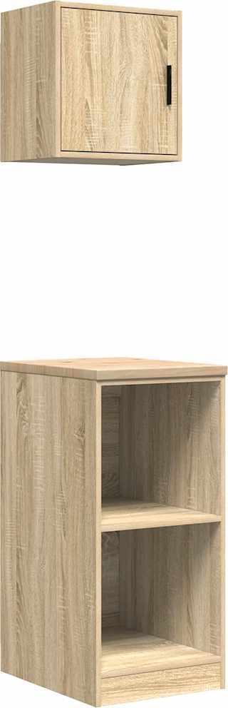 vidaXL Garážové skrine 2 ks Sonoma dub na báze dreva