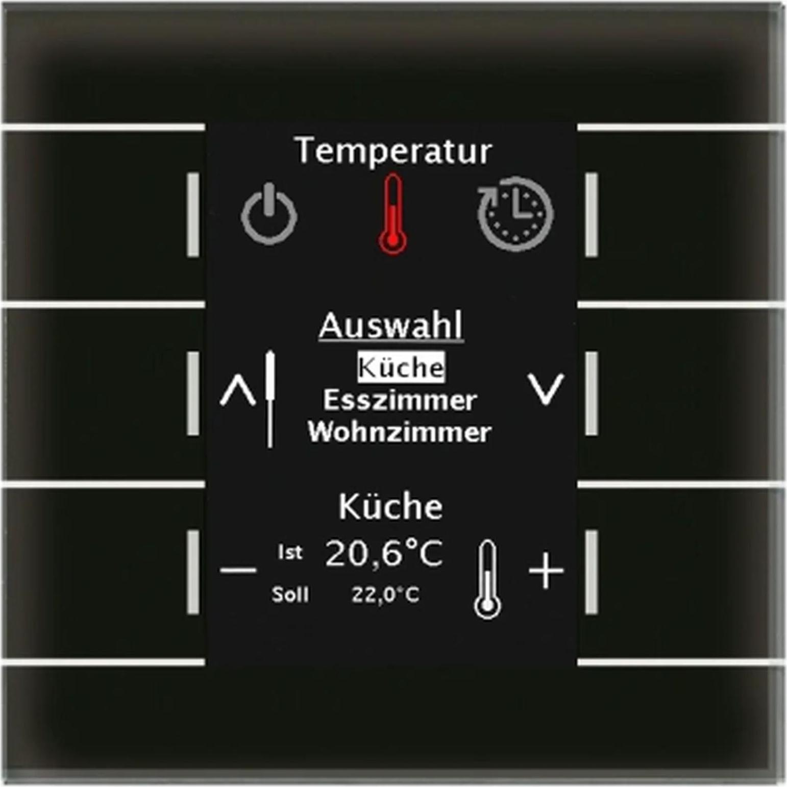 MDT KNX Glas Bedienzentrale Smart, mit Farbdisplay, schwarz, 1 Stk. BE-GBZS.01S