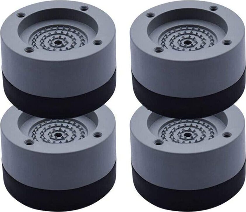 XS Vibrationsdämpfer,4 Stück Antivibrationsmatte Vibrationsdämpfer für Waschmaschine & Trockner 4cm (Grey, 4cm)