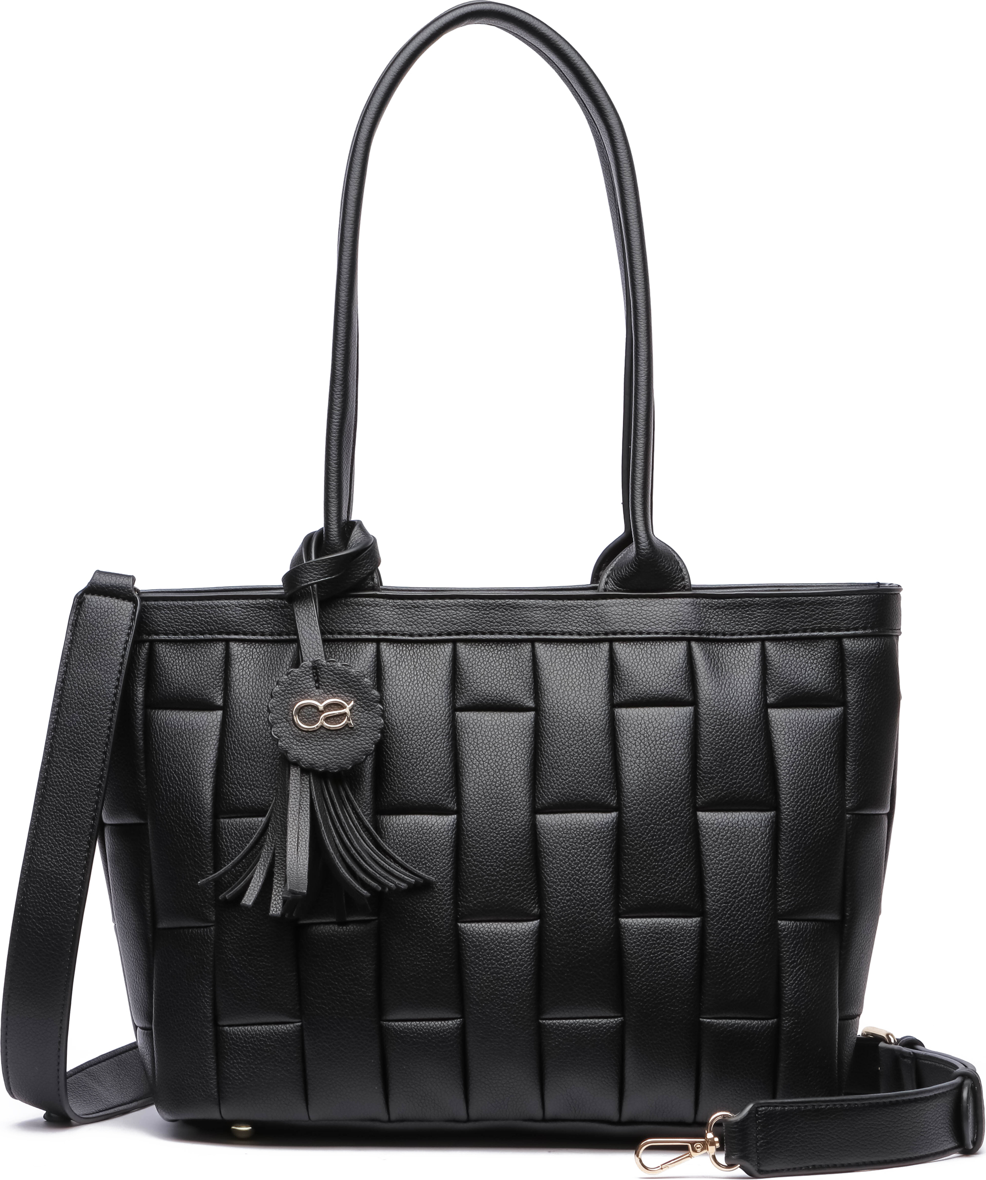 Schultertasche Luvre mit aufwendiger Steppung von collezione alessandro