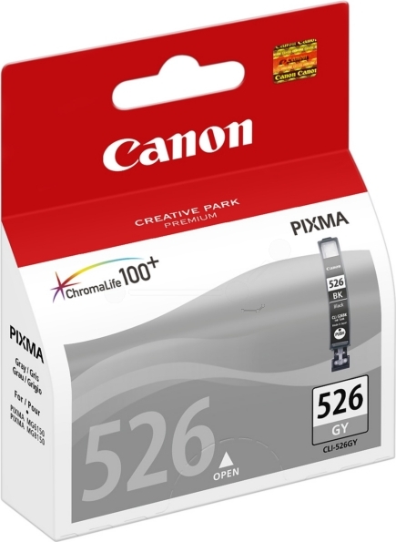Original Canon 4544 B 001 / CLI-526 GY Tintenpatrone grau, 437 Seiten, 2,87 Cent pro Seite, Inhalt: 9 ml