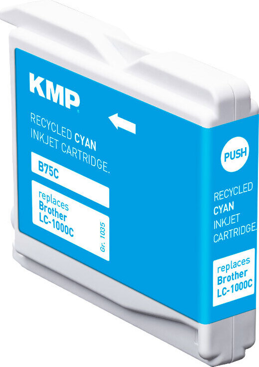 KMP B75C - 5,6 ml - azúrová - kompatibilná - atramentová kazeta (alternatíva k: Brother LC1000C)