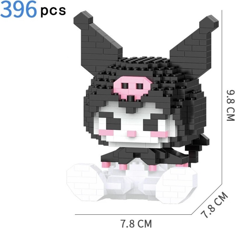 Pink Peachy Mini Bausteine Tiere Modellbau Hellokitty Kuromi Kawaii
