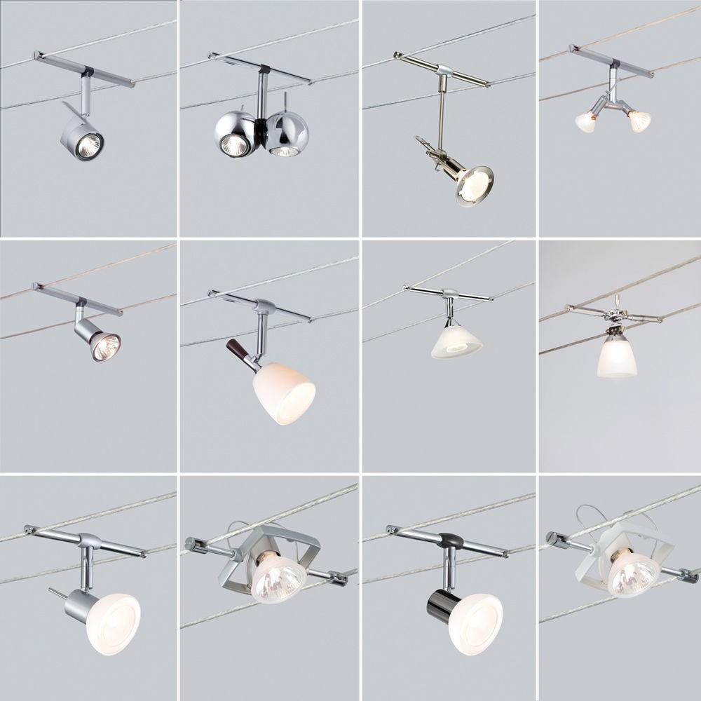 Paulmann Halogen Seil Spot 12V Seilsystem 160mm Seilabstand GU5,3 GU4 G4