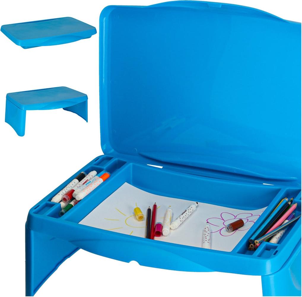 B2X Kinderautotisch mit Ablagefach blau