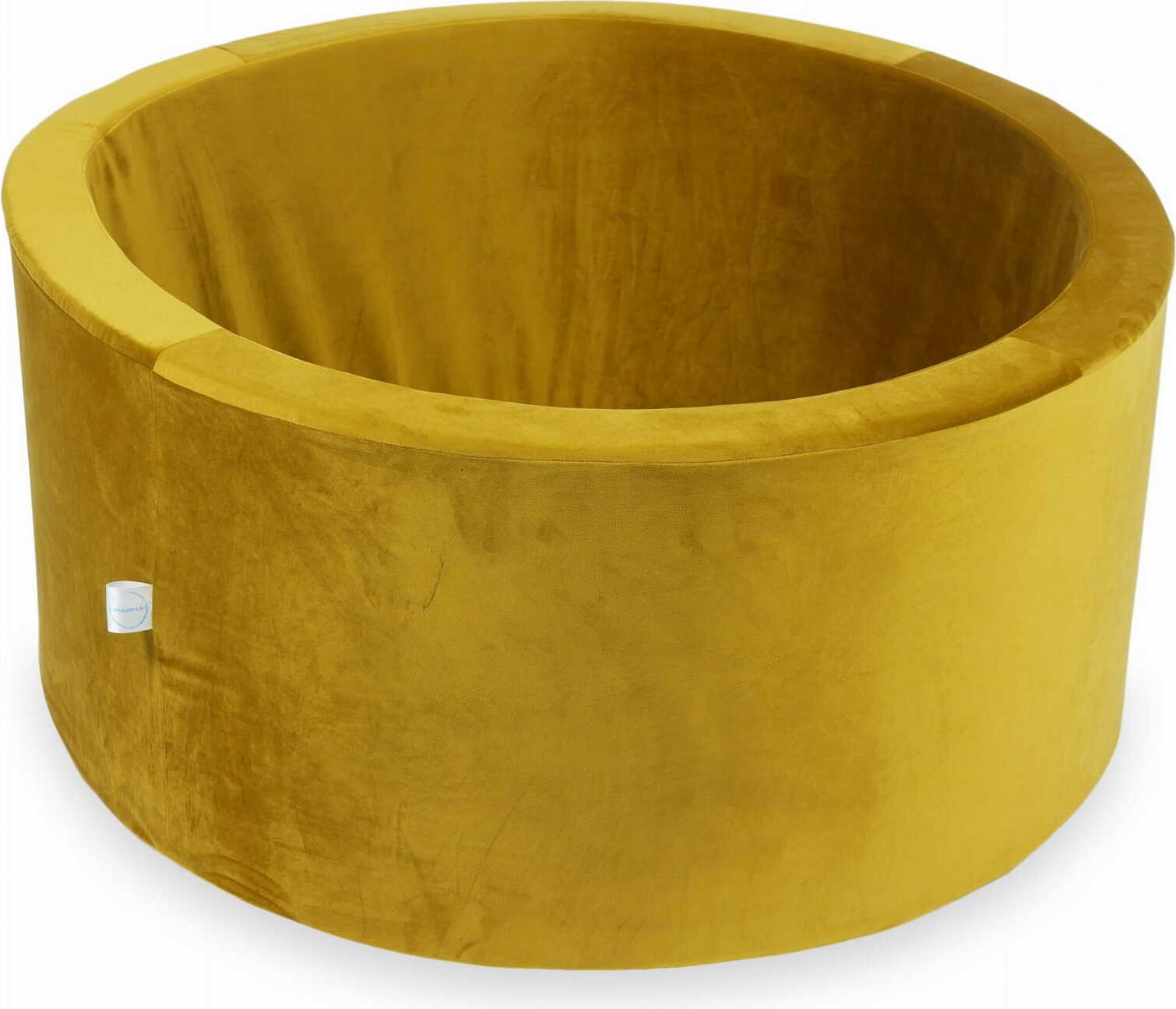 Mimii Bällebad 90x40 Samt Gold – Ohne Bälle / Ohne Bälle