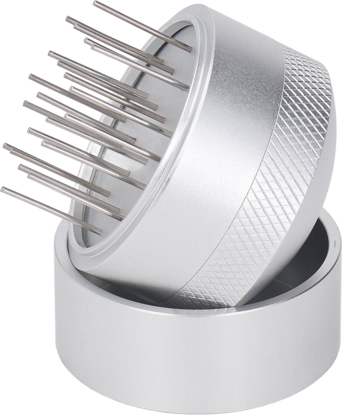 Rozdeľovač kávy so základňou Efektívny rozptyl Ručné miešadlo na kávu z nehrdzavejúcej ocele Strieborná 53 mm/2,1 palca