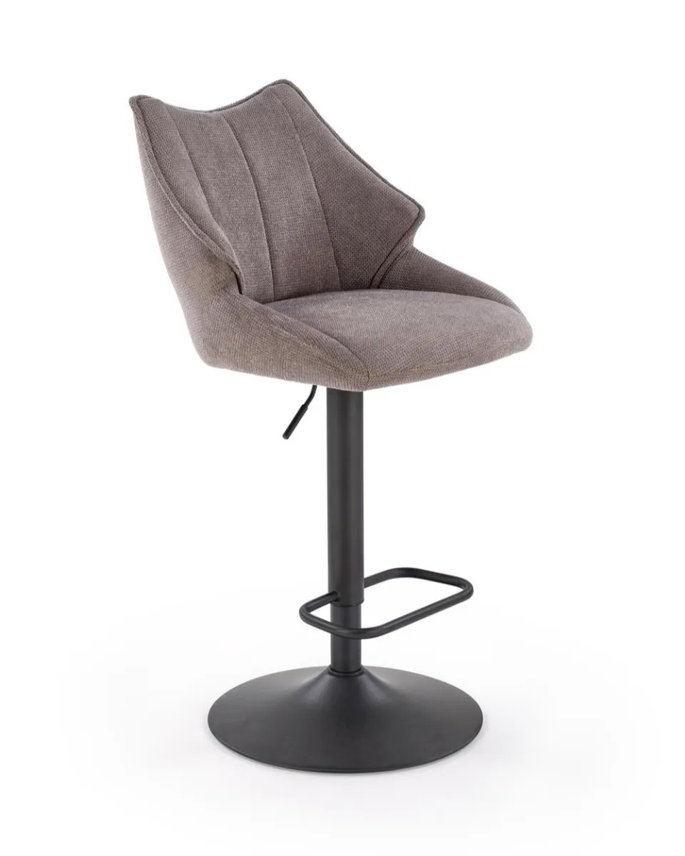 Barhocker Halmar H122 Barhockerbeine - schwarz, Sitz - grau (1p=2szt) V-CH-H/122-POPIELATY