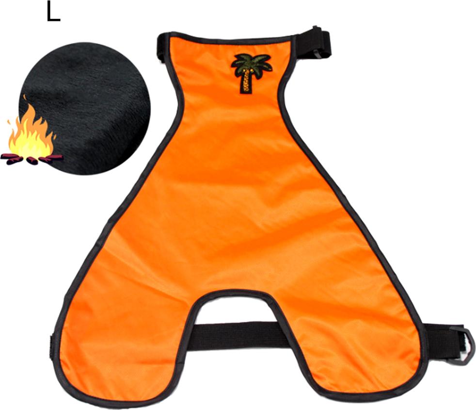 Vylepšená impregnácia brucha pre domáce zvieratá - - Oranžová veľkosť L - Polyester + krátky plyš