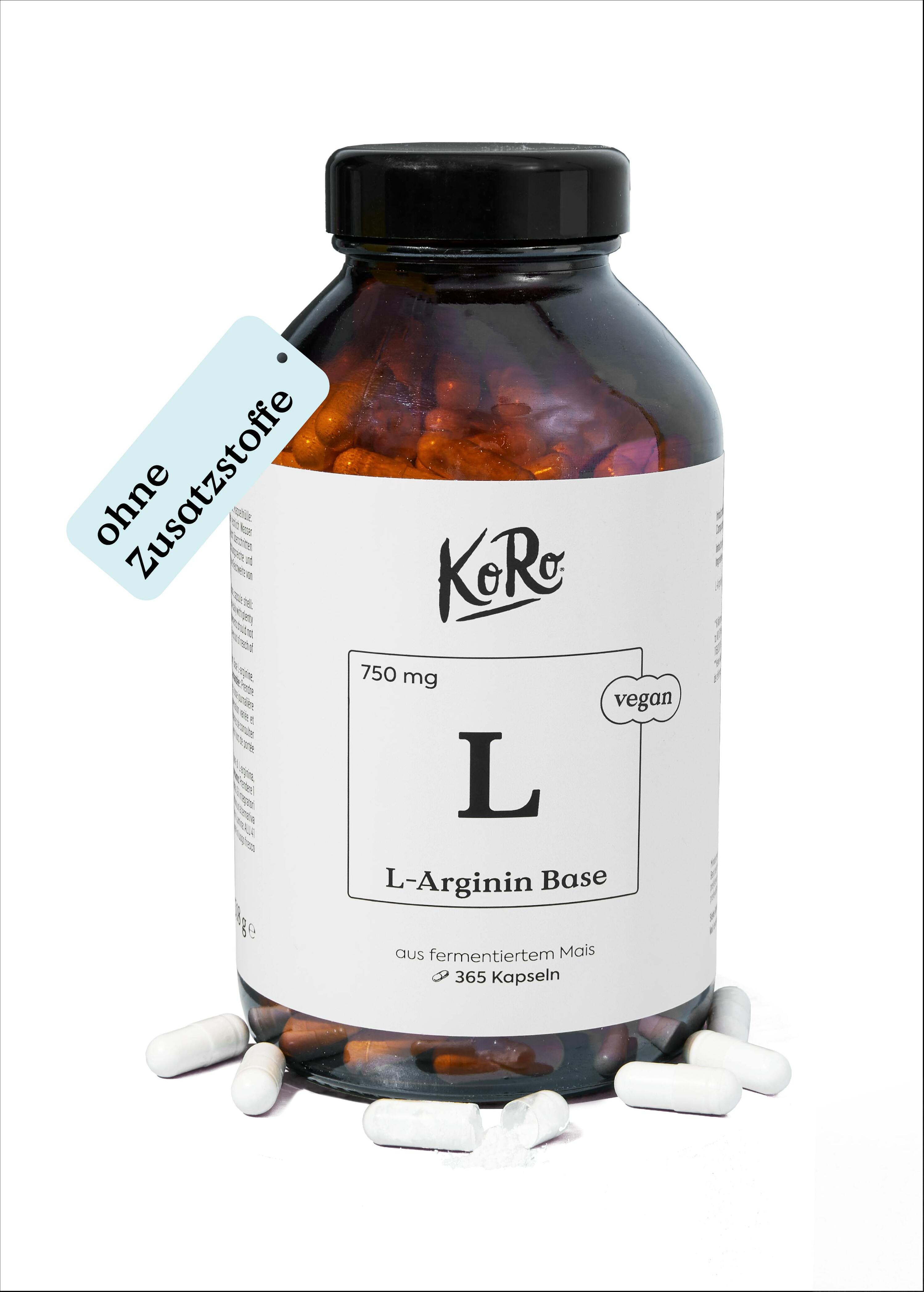 KoRo | L-Arginin Base aus Fermentation Kapseln 365 Stück