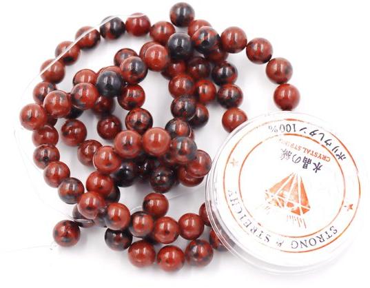 OEM Fukugems kralen voor sieraden, doe-het-zelf set, 76 stenen, 10 mm, Mahonie-obsidiaan 2026