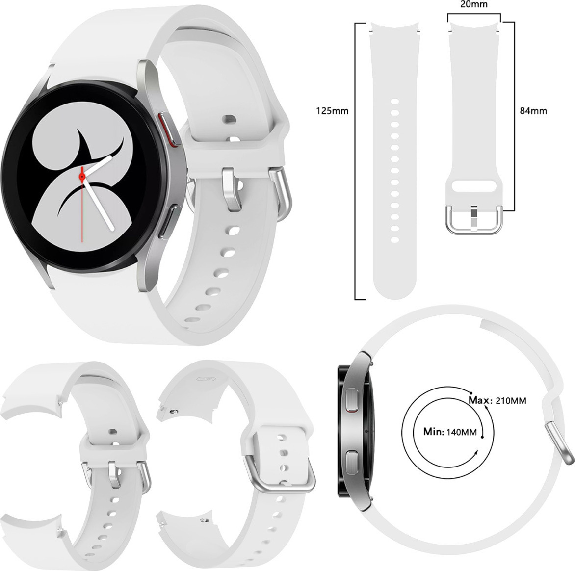 Pre Samsung Galaxy Watch FE 6 5 4 Normal Pro Classic Plastový remienok