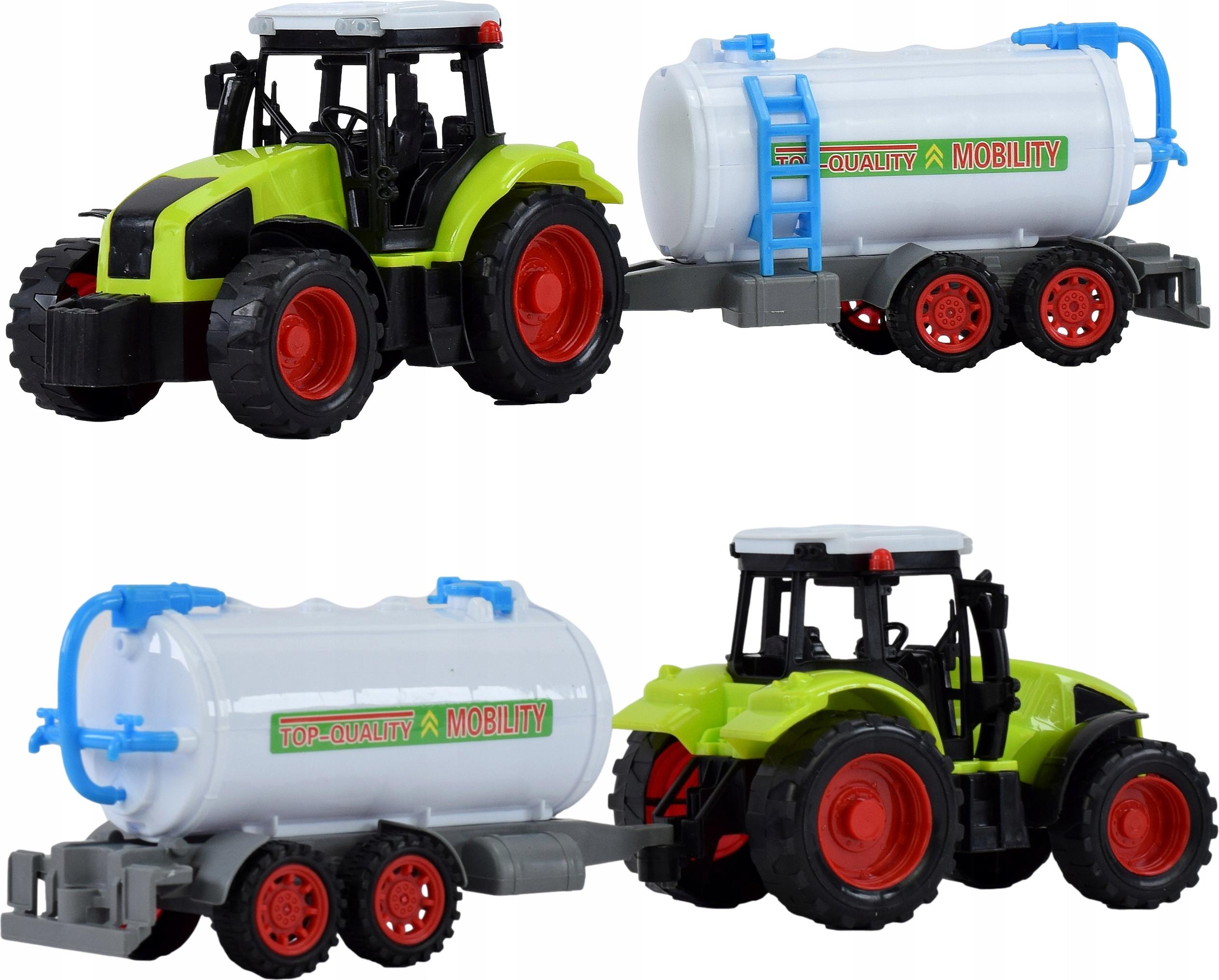 SklepLolki Lolex | Spielzeugtraktor mit Anhänger - 18 cm - Landwirtschaftsmaschine - für kleine Farmer