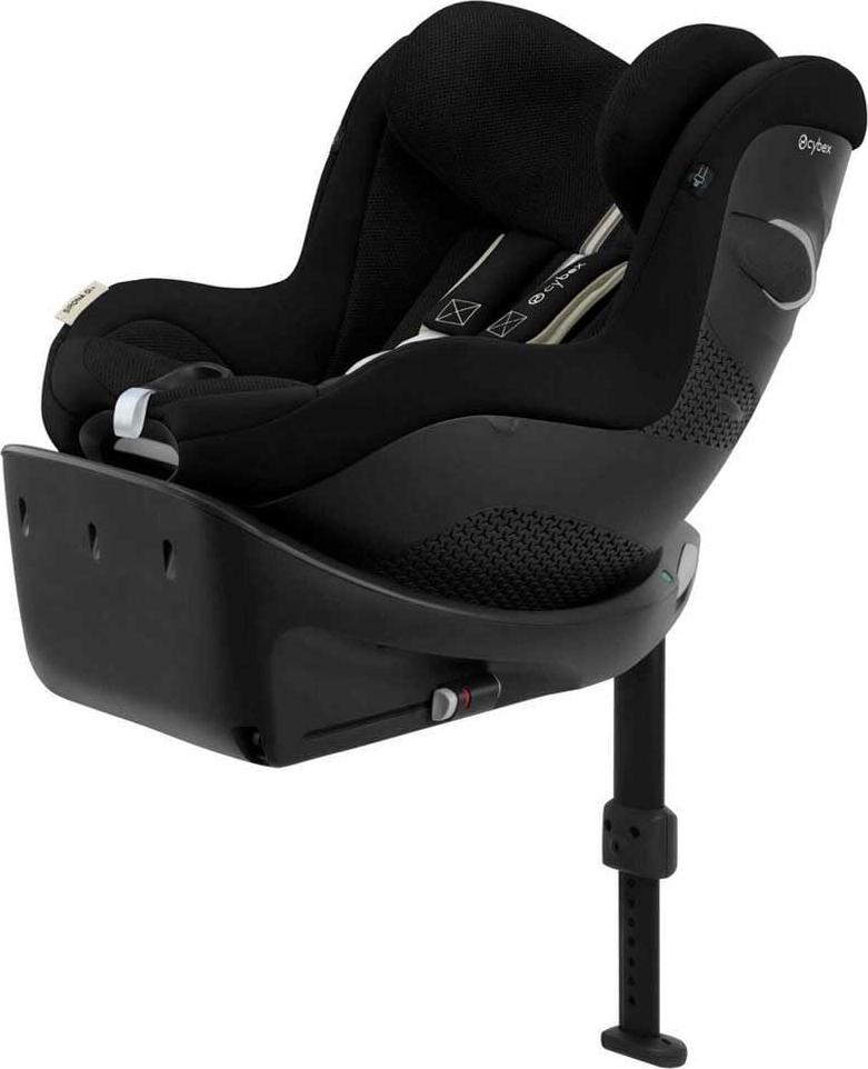 CYBEX Gold Kinder-Autositz Sirona Gi i-Size Plus inkl. Neugeboreneneinlage und Base, Ab ca. 0 bis 4 Jahre, Max. 20 kg, 40 - 105 cm, Moon Black 524001755