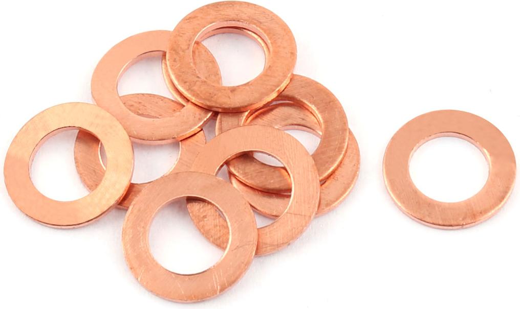 F FIERCE CYCLE 10Stk 8mm x 14mm x 1mm Flach Ring Kupfer Zerquetschen Scheibe Dichtung Befestigung de a16072700ux0564