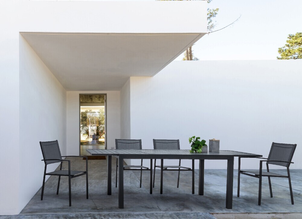 Gartenstuhl Hilde Aluminium Stapelbar Anthrazit