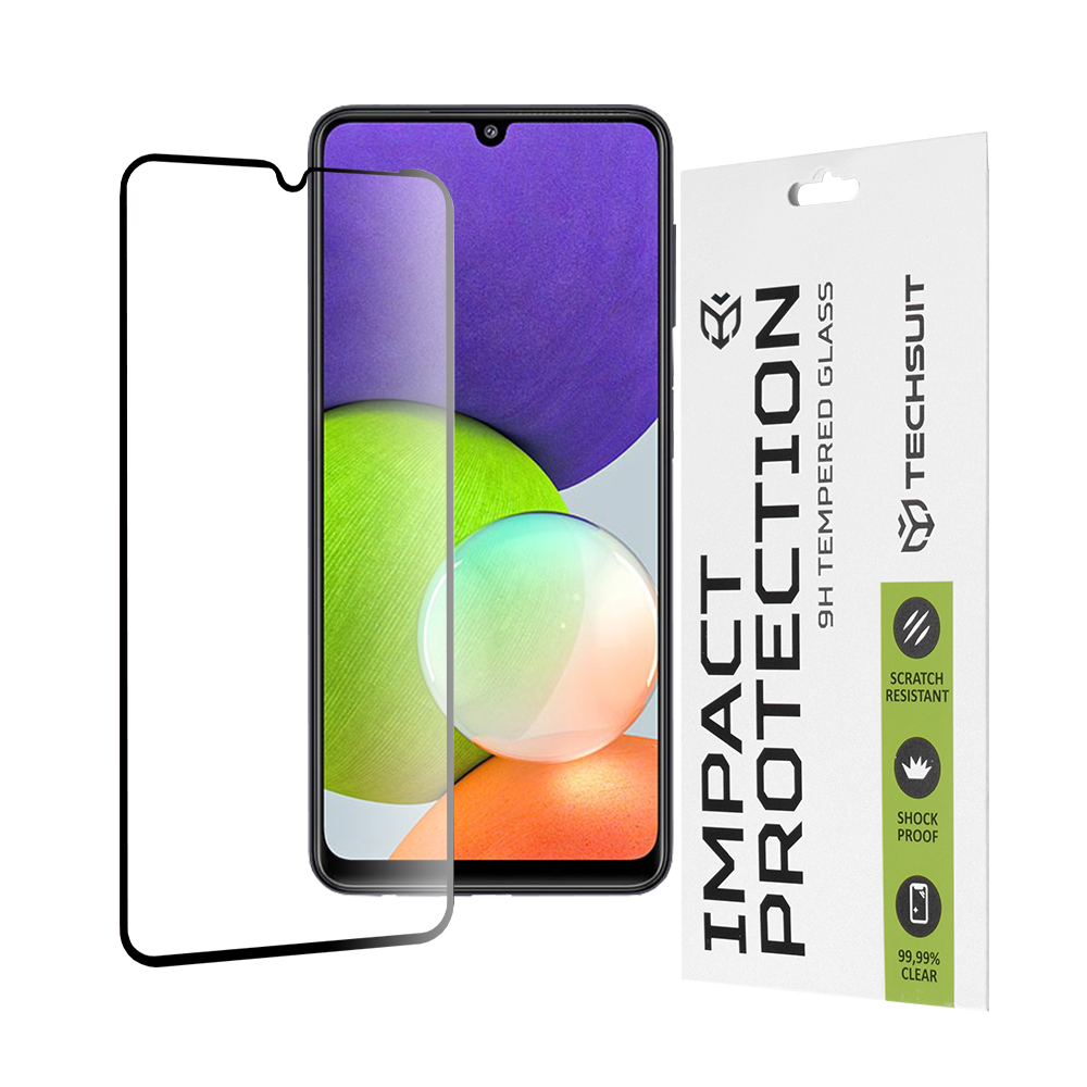 Techsuit 111D Full Cover / celopolepené tvrdené sklo - Samsung Galaxy A22 4G / M22 4G - Čierna