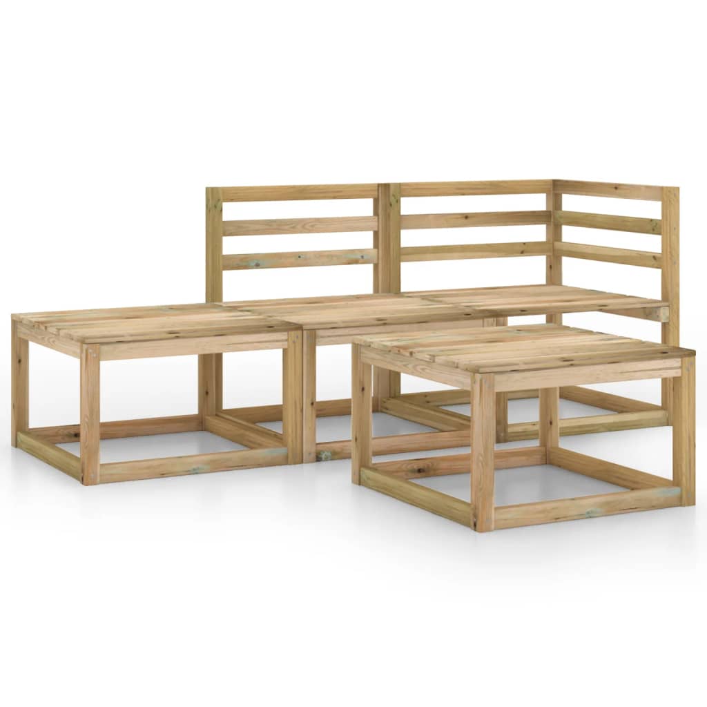 4tlg. GartenLoungeSet Grün Imprägniertes Kaufland.de