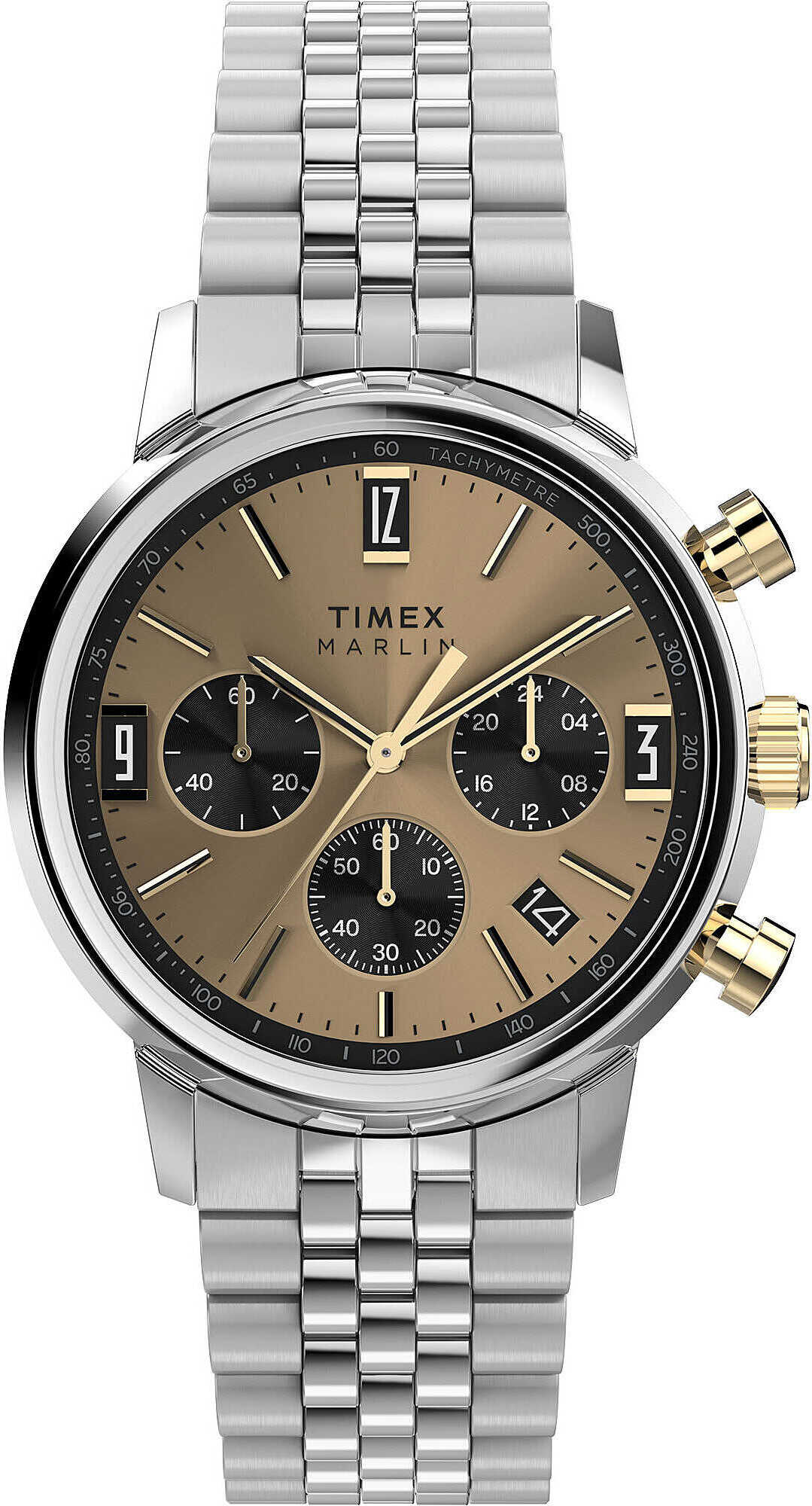 Chronograph Klassisch Timex Silber Kollektion Marlin Quartz Chronograph - mann