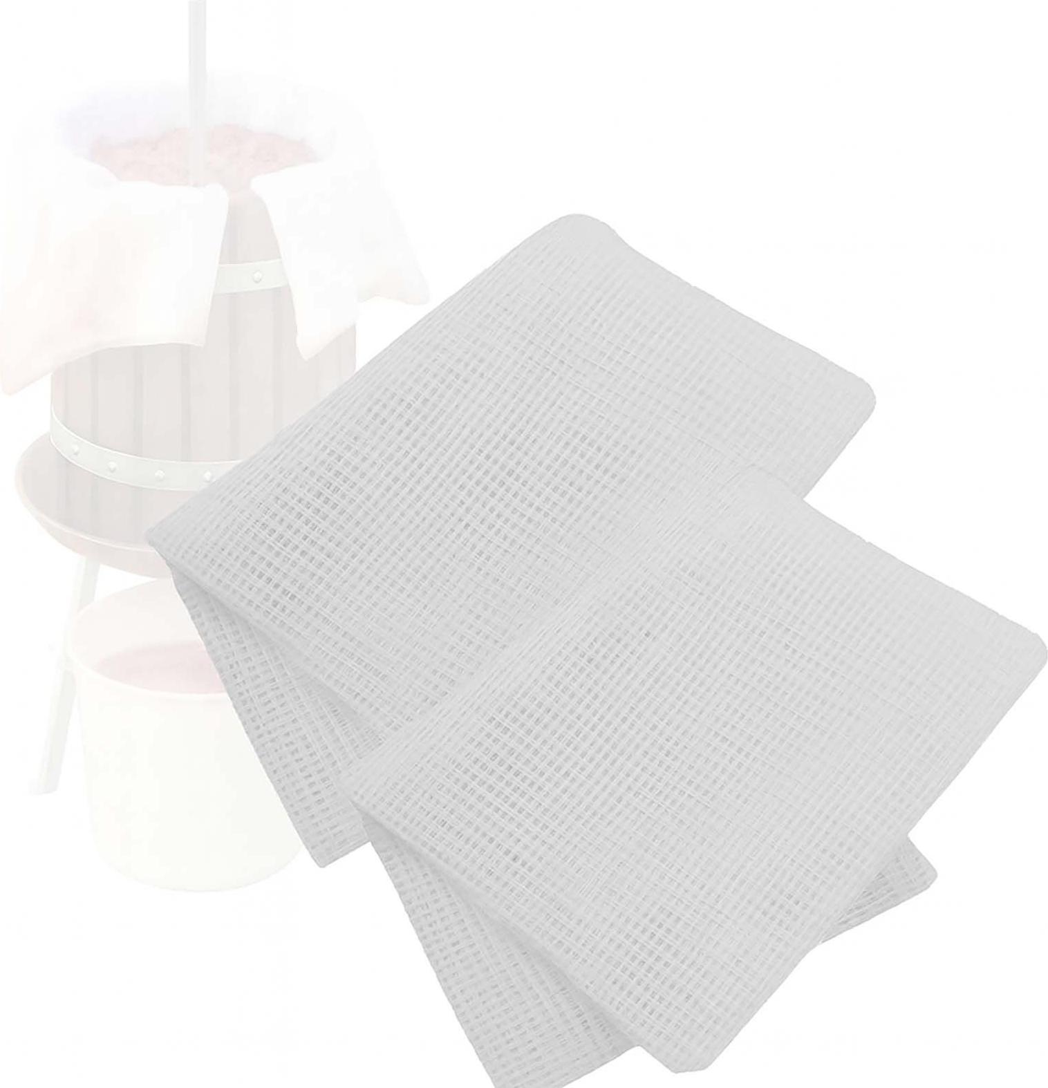 BURI 2 Presstücher für 12l Obstpresse universal Presstücher für Fruchtpresse 42,5 x 47 cm - Presssack feinmaschig und waschbar - Pressfilter Filternetz Pressbeutel 02902