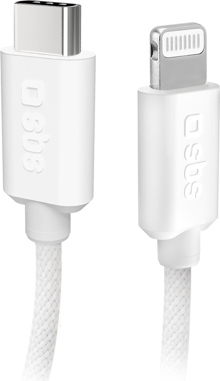 SBS TECABLETISSUETCL, 1,5 m, Lightning, USB C, Männlich, Männlich, Weiß