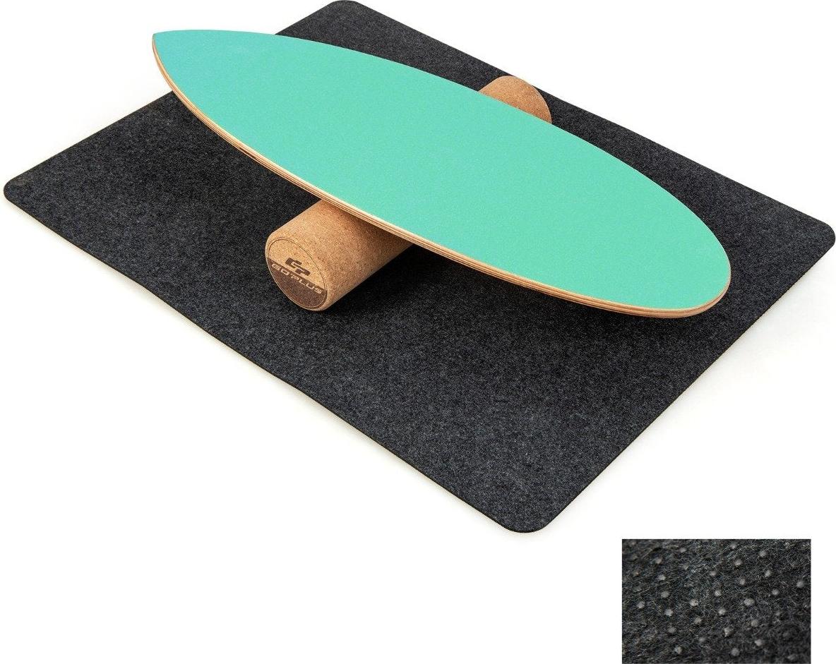 B2X Balance Board aus Holz Wobble Board mit Rolle & Decke 3-in-1 Balance Board Kit Grün