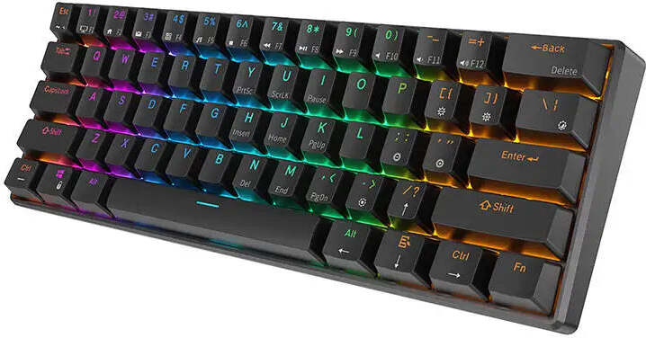 Royal Kludge RK61 - Kabellose Mechanische Tastatur - QWERTY - Gaming Tastatur - RGB - 2.4GHz und Bluetooth