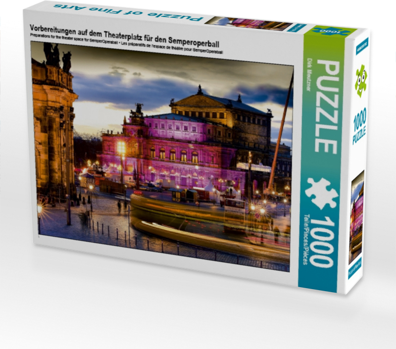 Calvendo Vorbereitungen auf dem Theaterplatz für den Semperoperball 1000 Teile Puzzle quer 640x480mm, Meutzner Dirk; 7281055